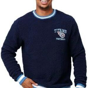 Tennessee Titans Navy Sherpa Crewneck Sweatshirt